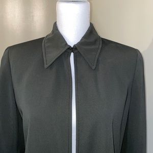 Harvé Bernard Coat Skirt SUIT Dark Green Size 10